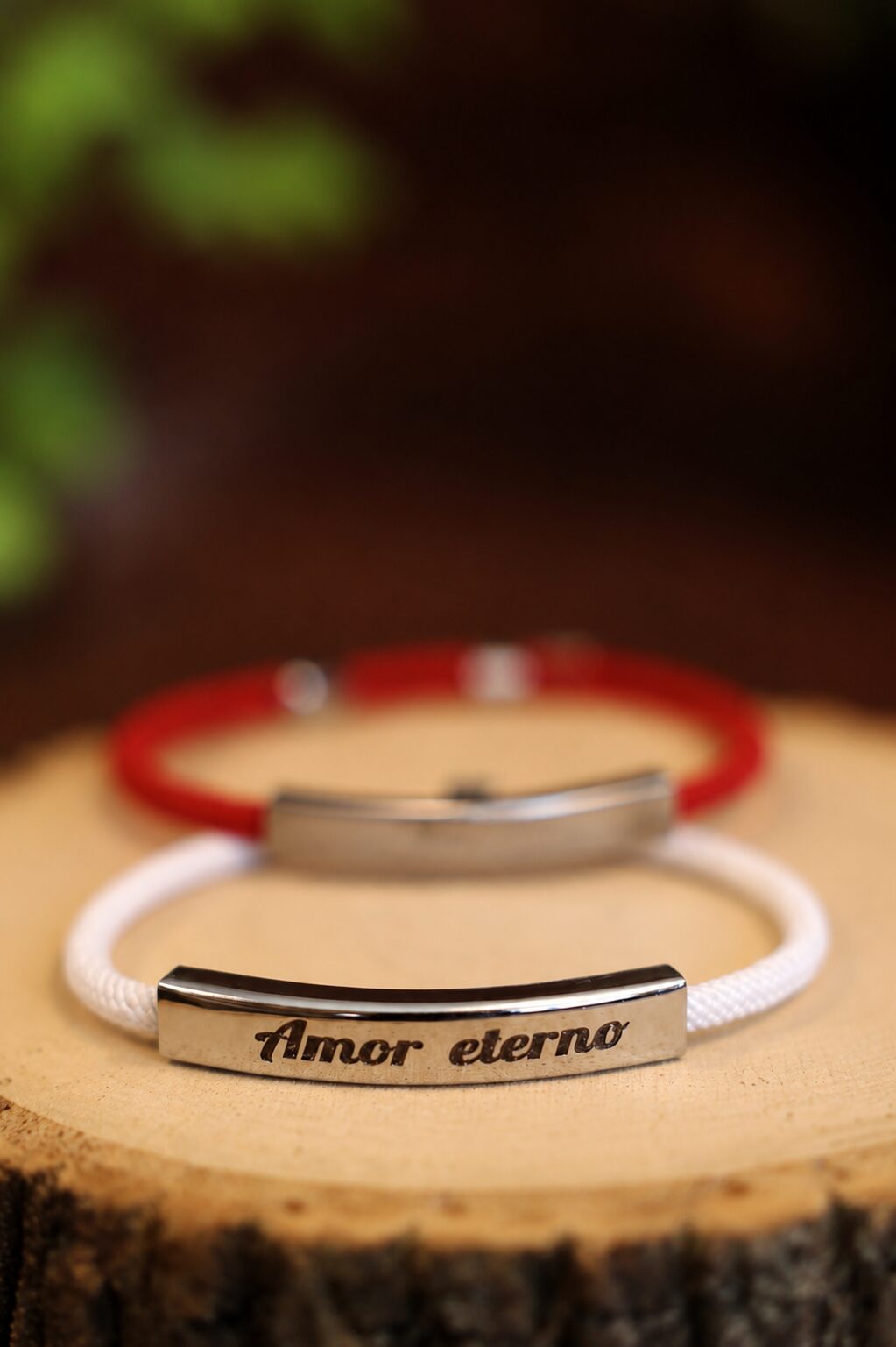 Pulsera de mujer personalizada con cordón blanco - Imagen 3